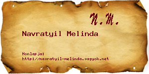 Navratyil Melinda névjegykártya